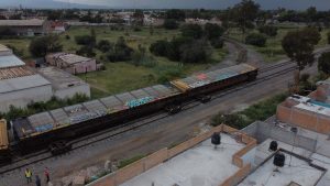 Impresionante descarrilamiento de tren en San Luis Potosí