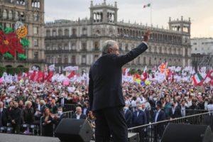 AMLO celebra tres años de gobierno Enel Zócalo de la Ciudad de México