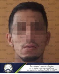 En San Luis Potosí, una persona de sexo masculino fue detenido por personal de la Dirección General de Métodos de Investigación