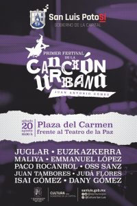 Cultura Municipal apoyará a artistas urbanos en la organización del 1er. Festival de la Canción Urbana “Juan Antonio Gómez”