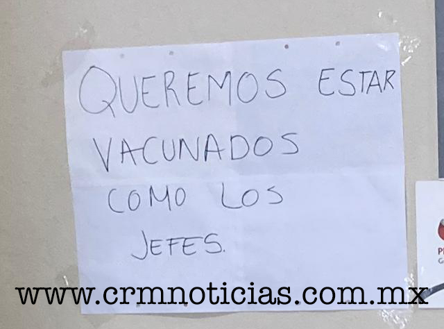 Queremos estar vacunados como los jefes