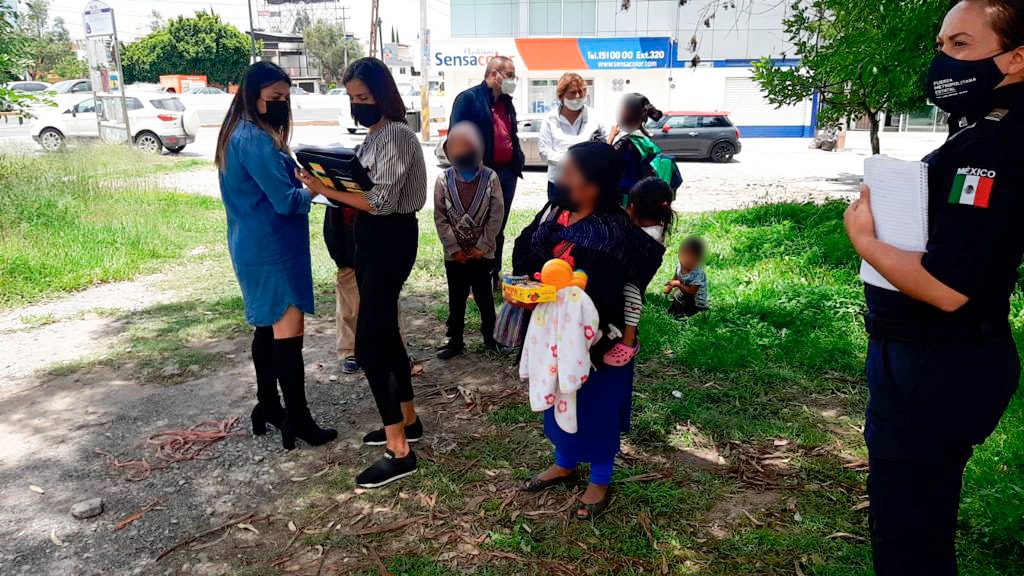 Continúan con recorridos por las principales calles y avenidas de San Luis Potosí, para detectar a menores en situación de vulnerabilidad