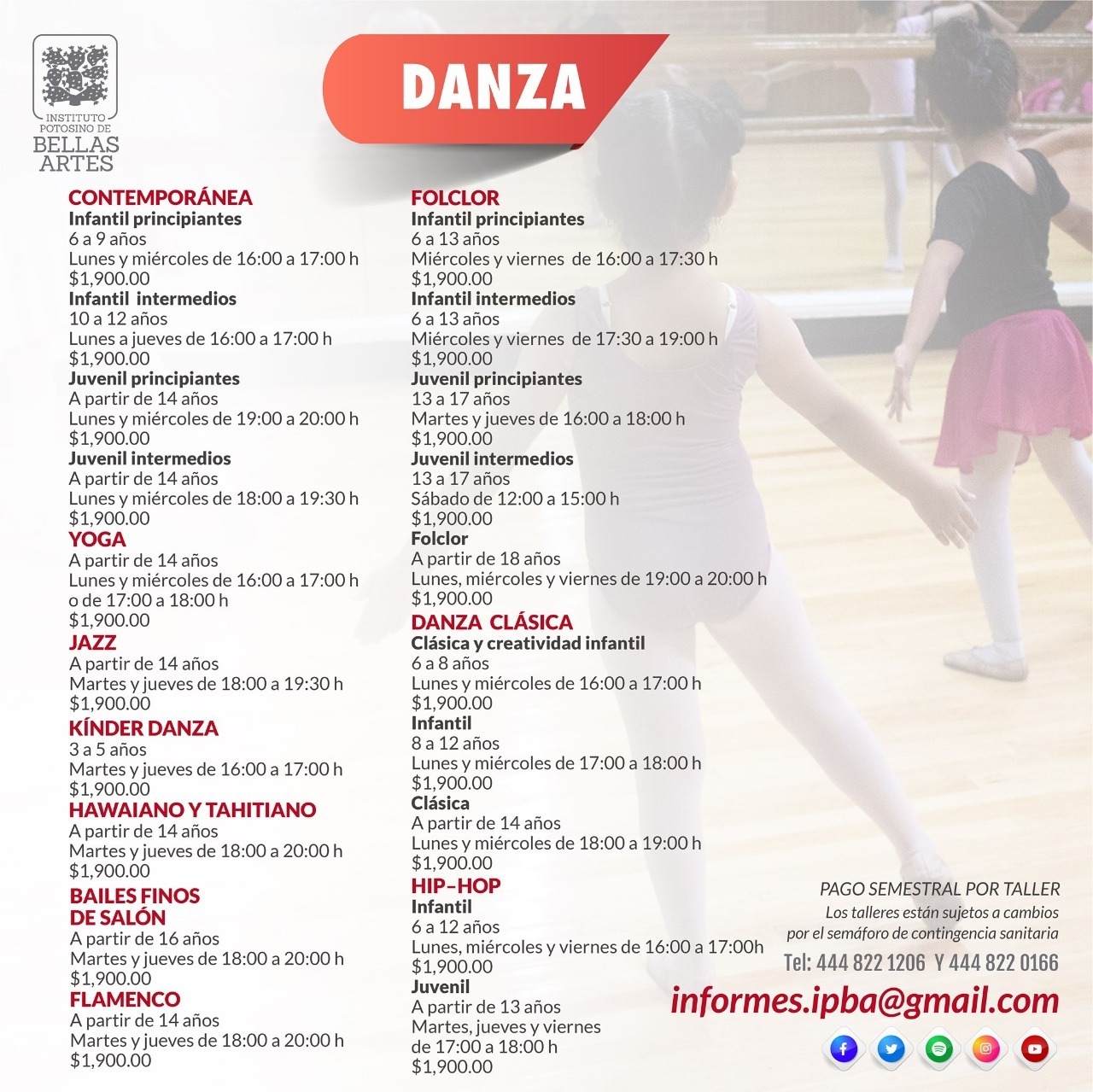 Inscripciones abiertas para los cursos semestrales de Danza en el IPBA