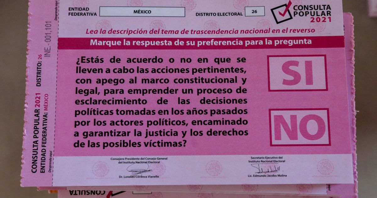 INE señaló que la jornada de participación para el desarrollo de la Consulta Popular 2021 dio comienzo a las 8:00 y finalizará a las 18:00.