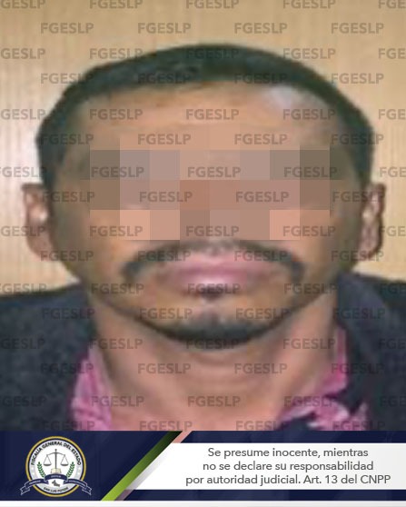 Personal de la Fiscalía General del Estado de San Luis Potosí cumplimentó una orden de aprehensión en contra de un hombre de 38 años de edad