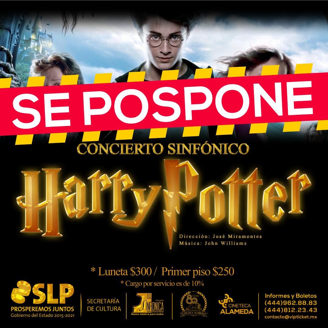 La SECULT anuncia que el Concierto Sinfónico Harry Potter, que se llevaría a cabo el viernes 3 de septiembre, se pospone hasta nueva fecha