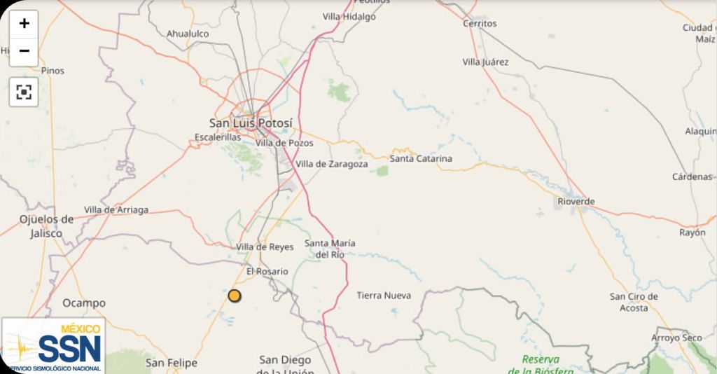 Sismo en Guanajuato, sin afectaciones en SLP