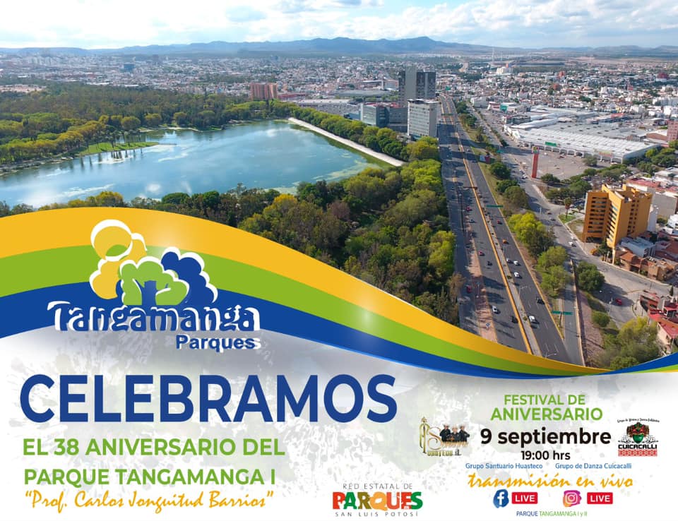 La Dirección General de los Parques Tangamanga invita a la población a disfrutar de un evento virtual de música y danza regional