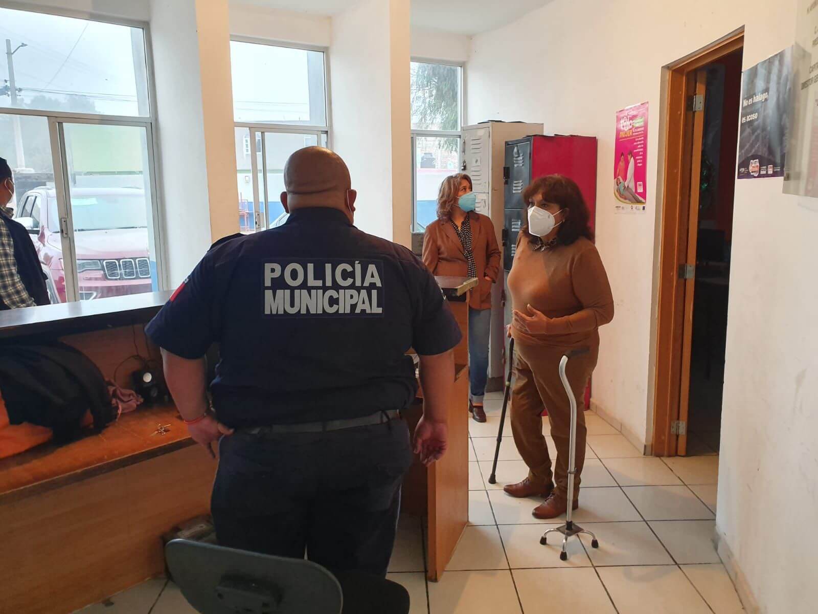 Leonor Noyola, dio la supervisión al personal y verificó las instalaciones de la comandancia de la Dirección General de Seguridad Pública Municipal