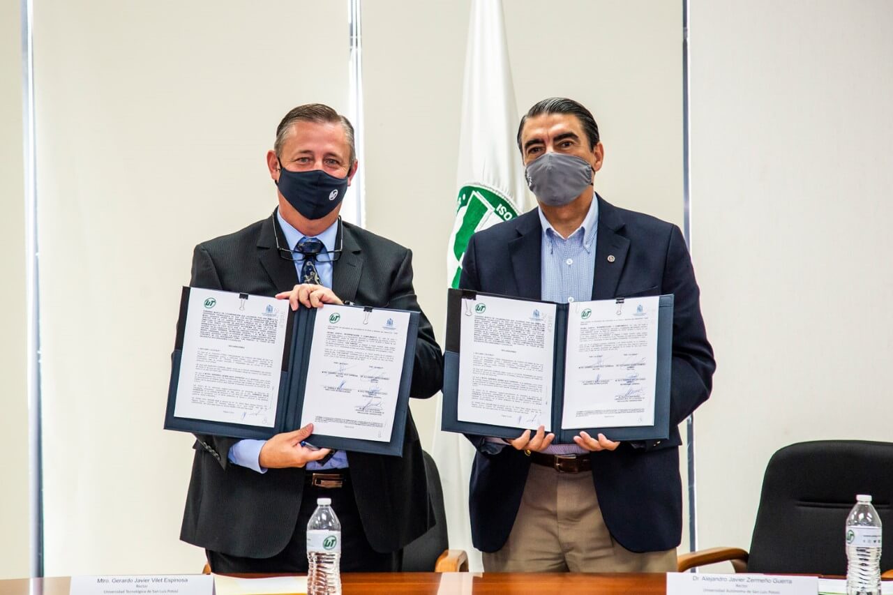 La Universidad Autónoma de San Luis Potosí y la Universidad Tecnológica de San Luis Potosí firmaron convenio marco de colaboración
