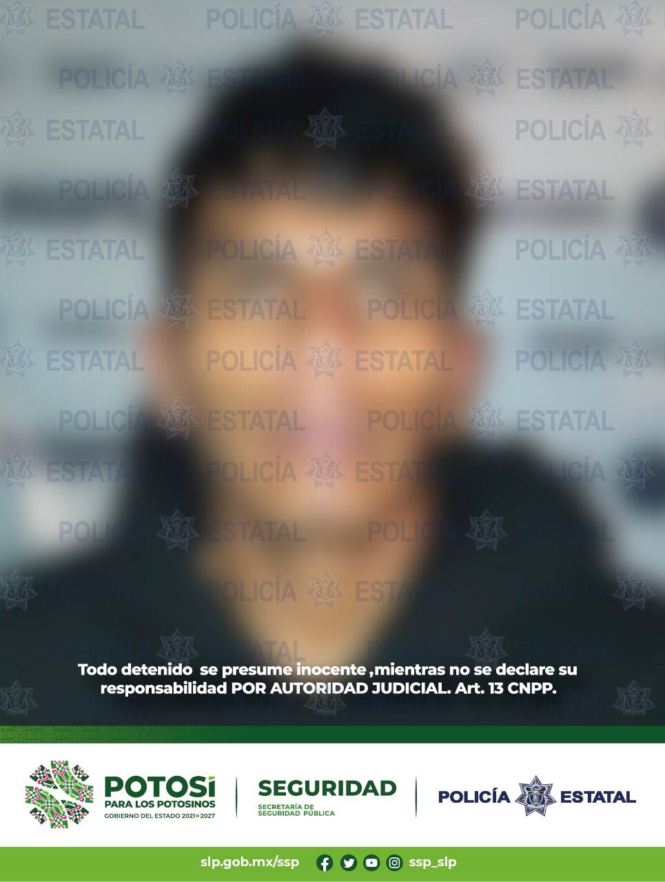 Policías Estatales adscritos a la región Altiplano, detuvieron a un hombre por el presunto delito de portación de un arma prohibida, en la colonia Juárez.