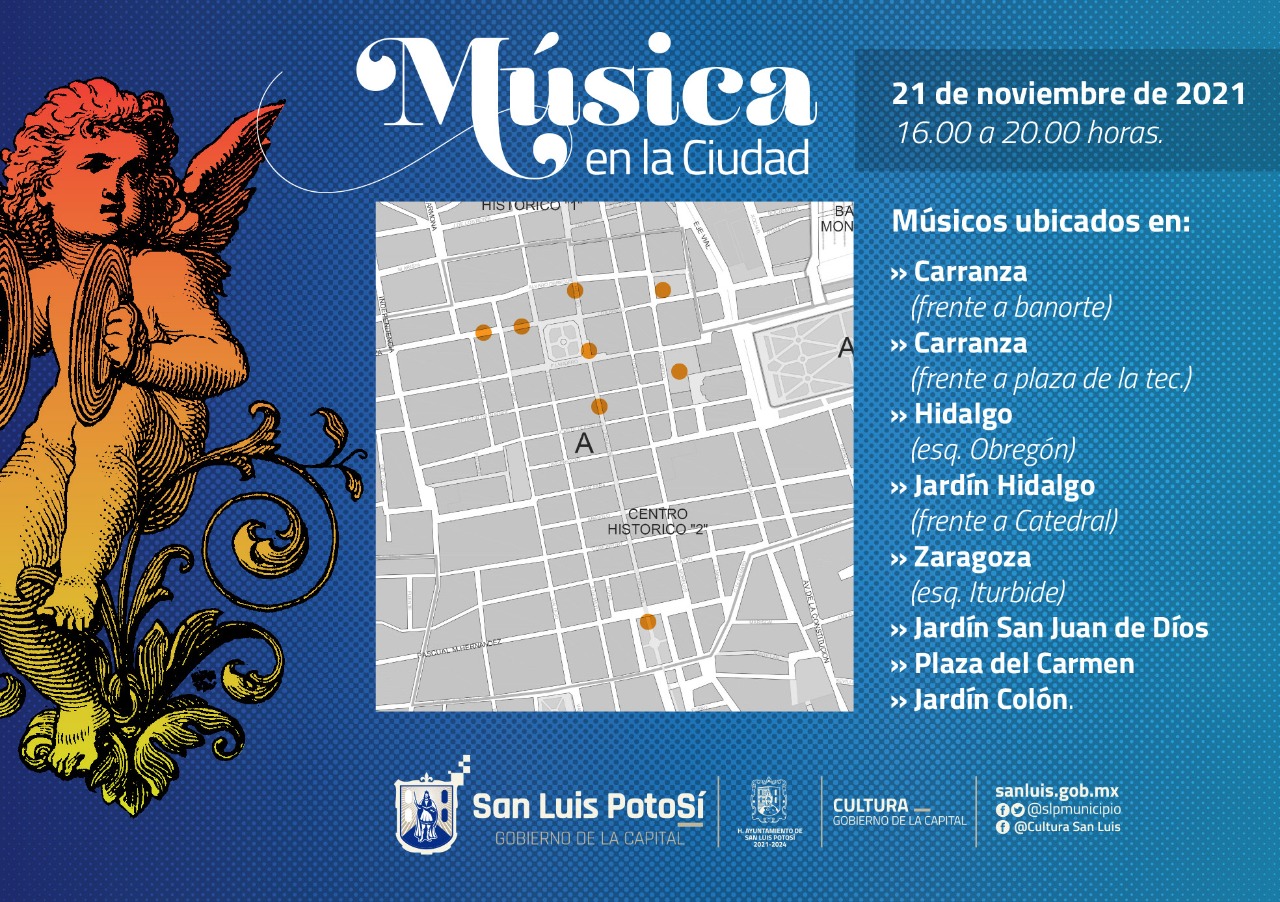 En el marco de Santa Cecilia, el Gobierno capitalino a través de Cultura Municipal, invita a los músicos potosinos a celebrar el Día de Músico