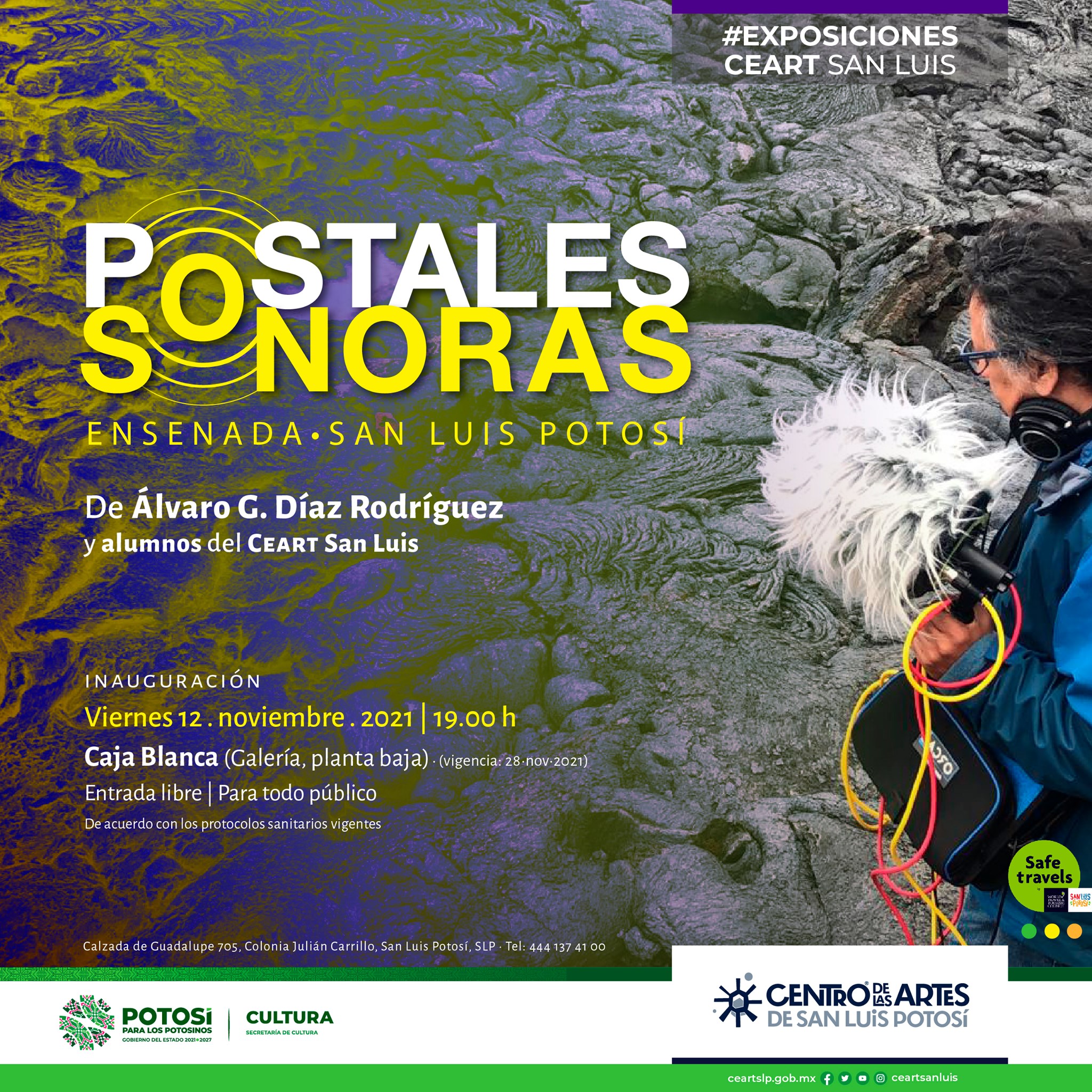 La exhibición muestra los resultados del trabajo de los alumnos del taller Paisaje sonoro, impartido en el Ceart San Luis