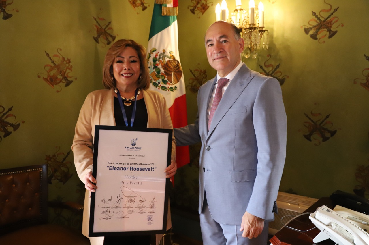 Mónica Ruiz Rivera, Premio Municipal de Derechos Humanos “Eleanor Roosevelt”