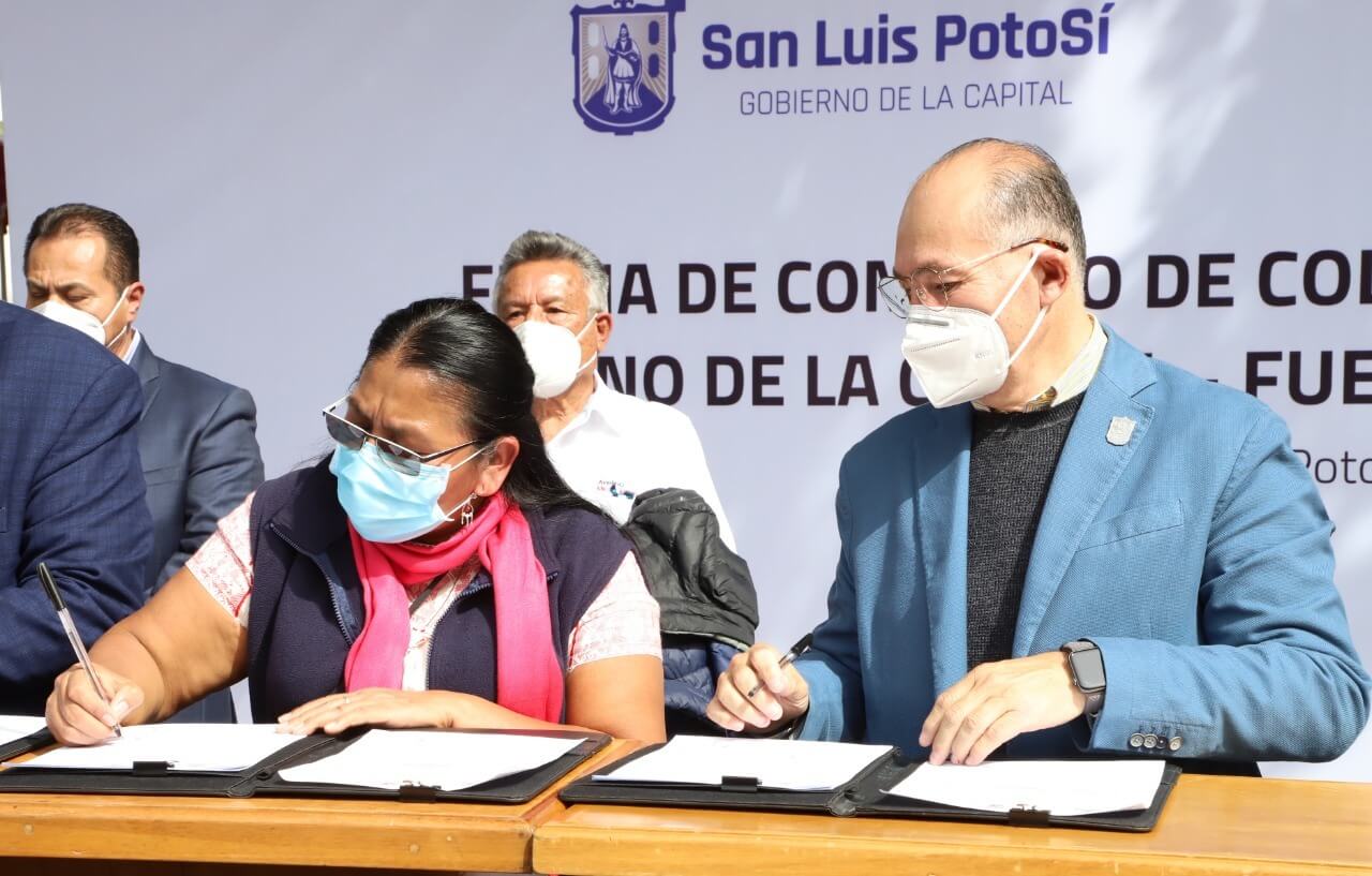 En el marco de firma del convenio de colaboración con organización Fuerza Migrante, el alcalde de SLP, reconoció los esfuerzos de migrantes