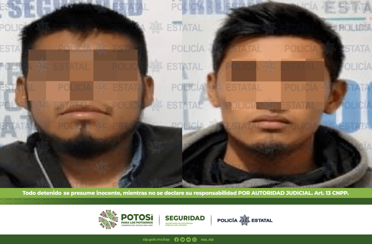 En la zona Huasteca, dos masculinos fueron detenidos por el presunto delito de portación de arma de fuego sin licencia.