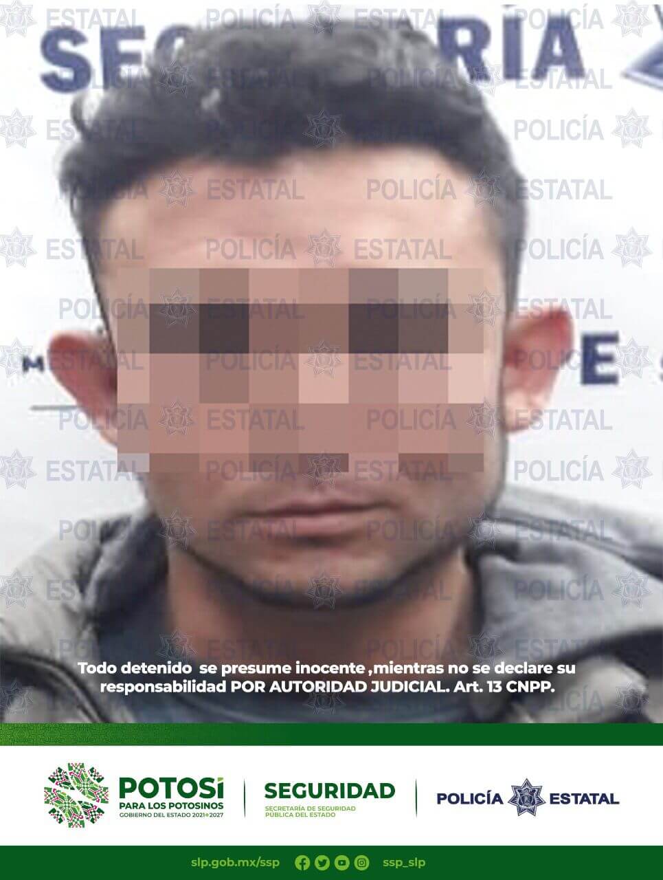 Derivado de un llamado de auxilio, Policías Estatales detuvieron a un hombre por el presunto delito de daños en la colonia Misión del Palmar.