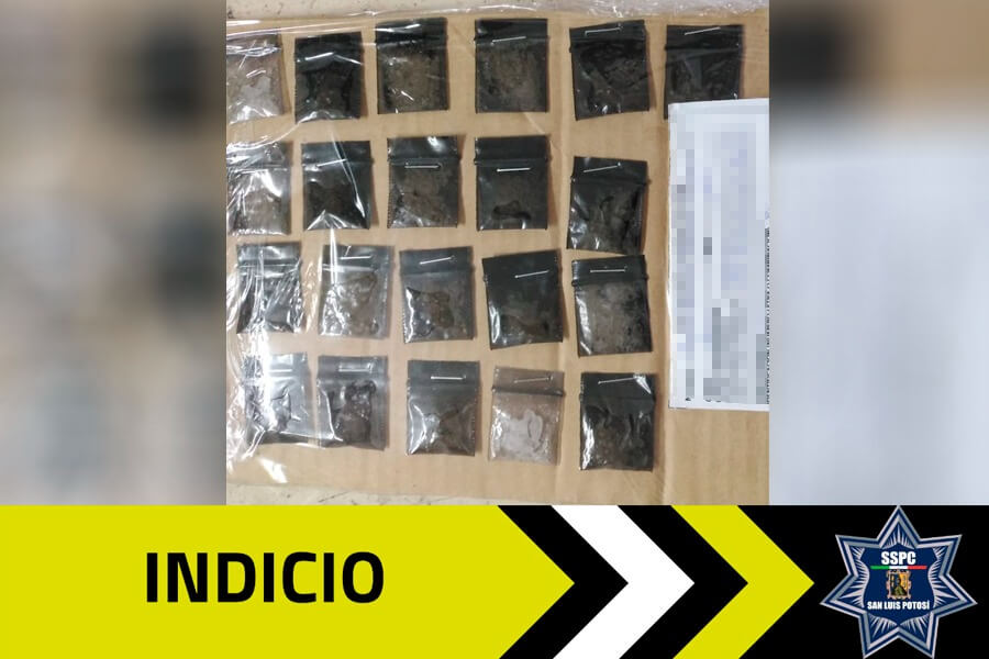 SSPC se efectuó el aseguramiento de dos sujetos que, en diversos cuadrantes de la ciudad, fueron detectados con droga conocida como cristal.