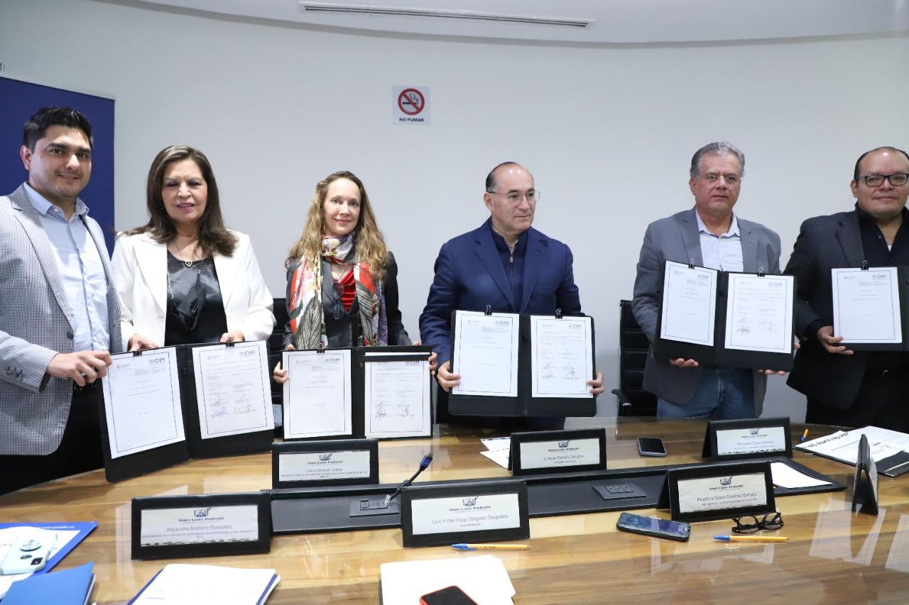 Ayuntamiento de SLP firmó convenio con la Organización Internacional para las Migraciones