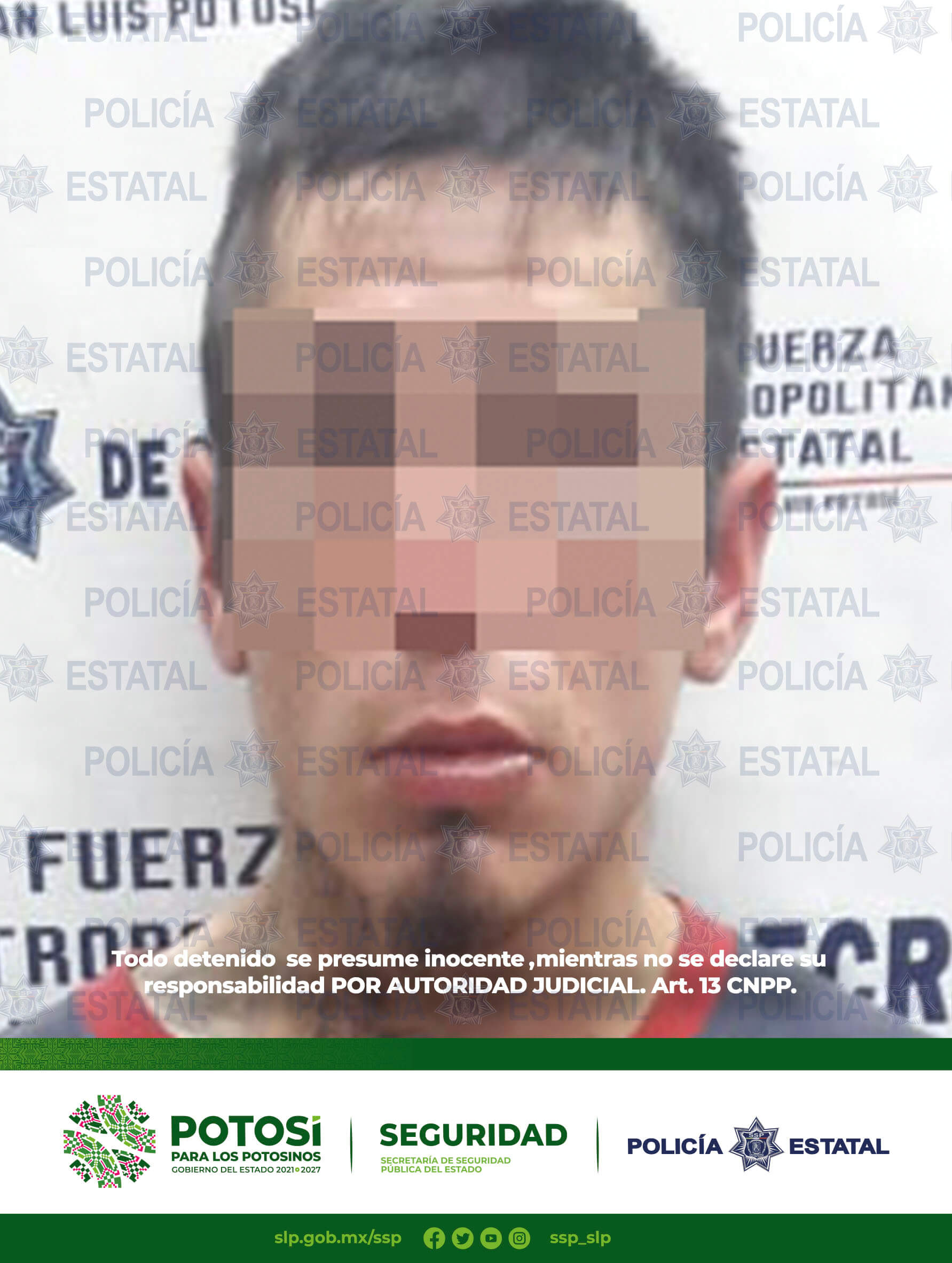 Policías de Seguridad Pública del Estado detuvieron a un hombre por el presunto delito de posesión de droga.