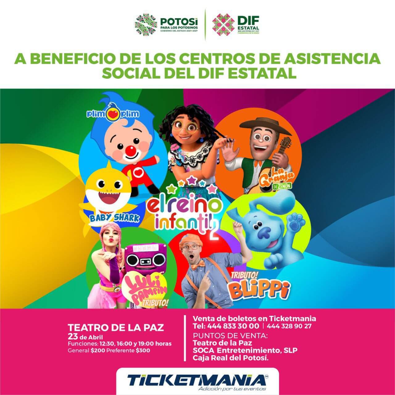 El espectáculo tendrá tres funciones: 12:30, 16:00 y 19:00 horas; con un costo de 200 pesos en general y 300 en preferente.