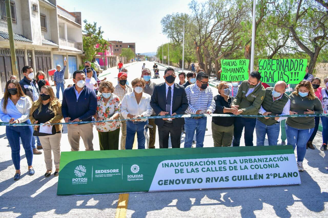Se inauguró un paquete de 10 calles totalmente nuevas, pavimentadas con concreto hidráulico, red de agua potable, drenaje sanitario y alumbrado público