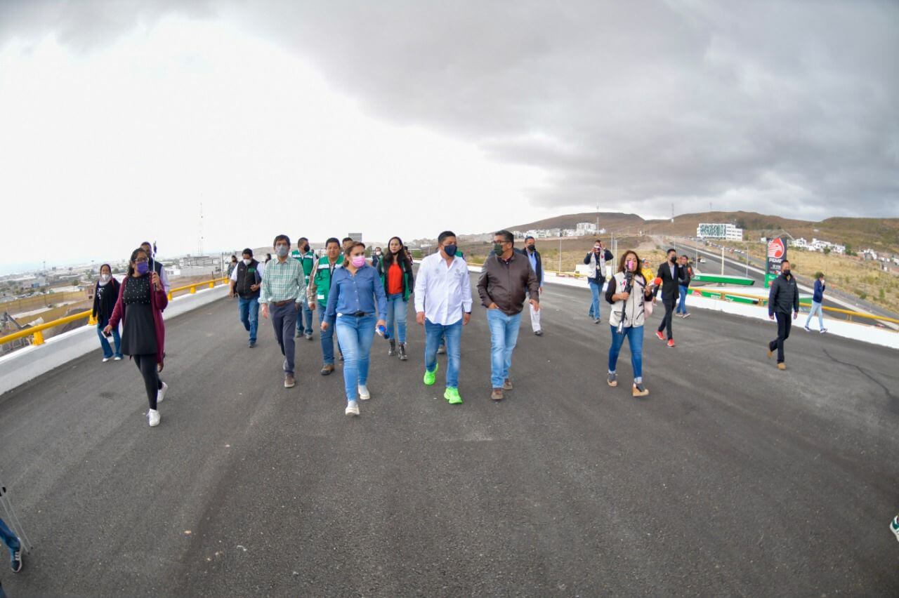 Ricardo Gallardo Cardona supervisó las obras de reconstrucción que se ejecutan en el Circuito Potosí, frente a la Fenapo.