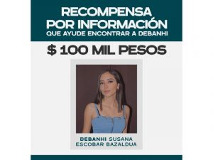Ofrecen 100 mil pesos de recompensa por información para hallar a Debanhi Escobar