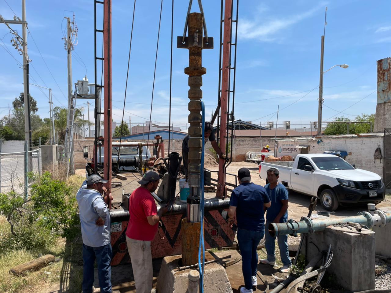 Concluye Interapas mantenimiento integral en Pozo las Palmas en el municipio de Soledad