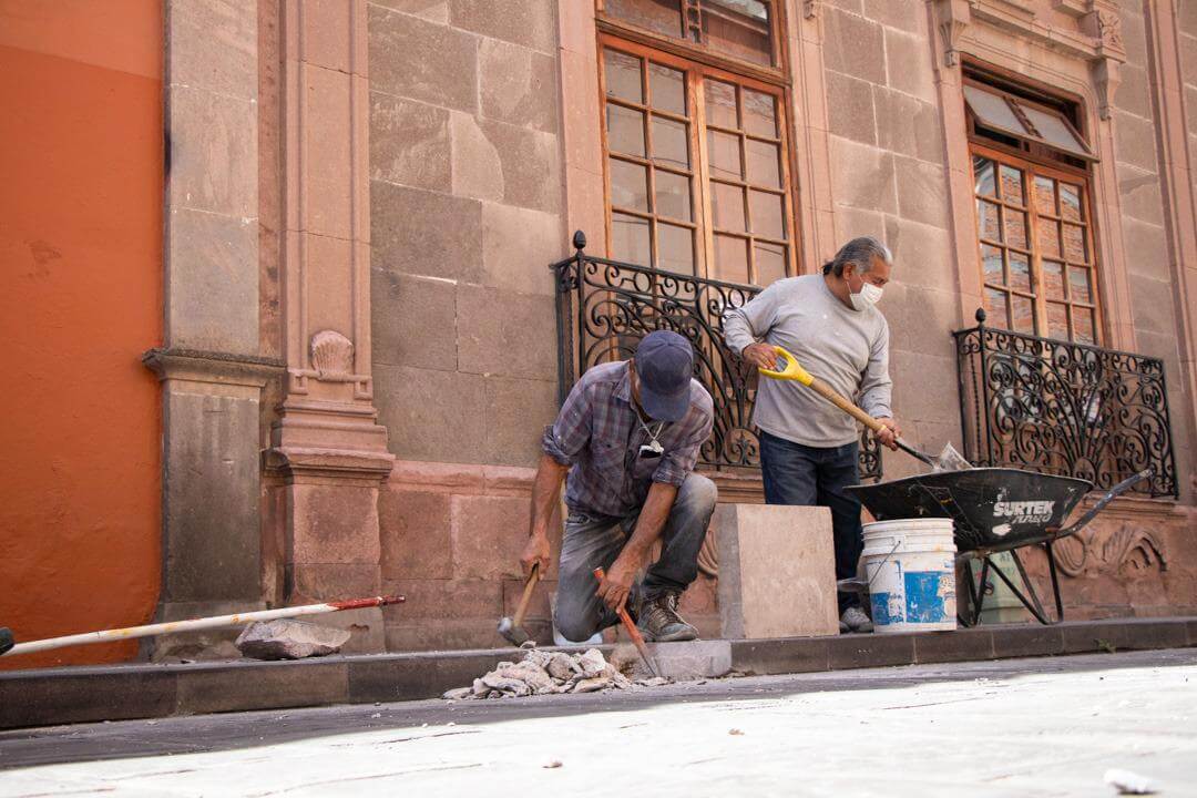 Servicios Municipales del Ayuntamiento de SLP está enfocada en el arreglo y preparación de la ruta de la Procesión del Silencio que