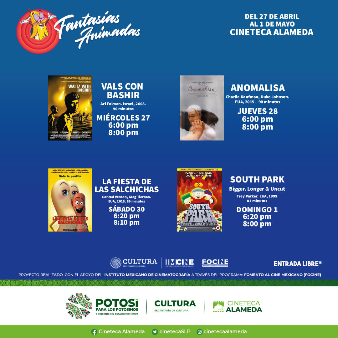 Las y los interesados en acudir al ciclo de cine “Fantasías animadas” podrán recoger sus pases dobles en taquilla de Cineteca Alameda