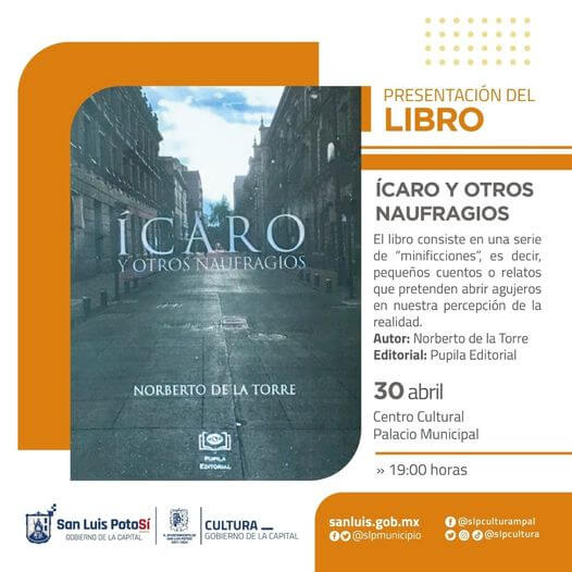 Norberto de la Torre es un escritor con más de una docena de libros publicados y es ganador del Premio Estatal de Literatura Manuel José Othón.