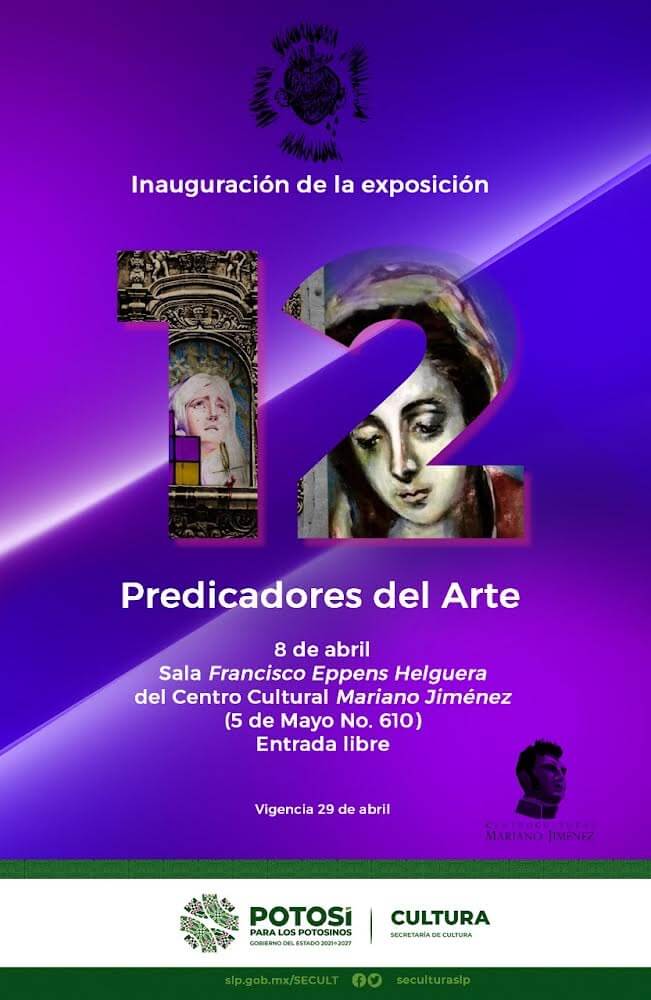 SECULT invita al público en general a la inauguración de la exposición colectiva “12 Predicadores del Arte”