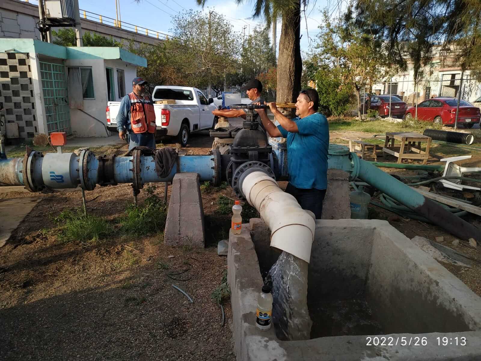 Después de la rehabilitación a la estructura del pozo “Avenida México”, este jueves finalmente pudo entrar en operación el sistema de bombeo