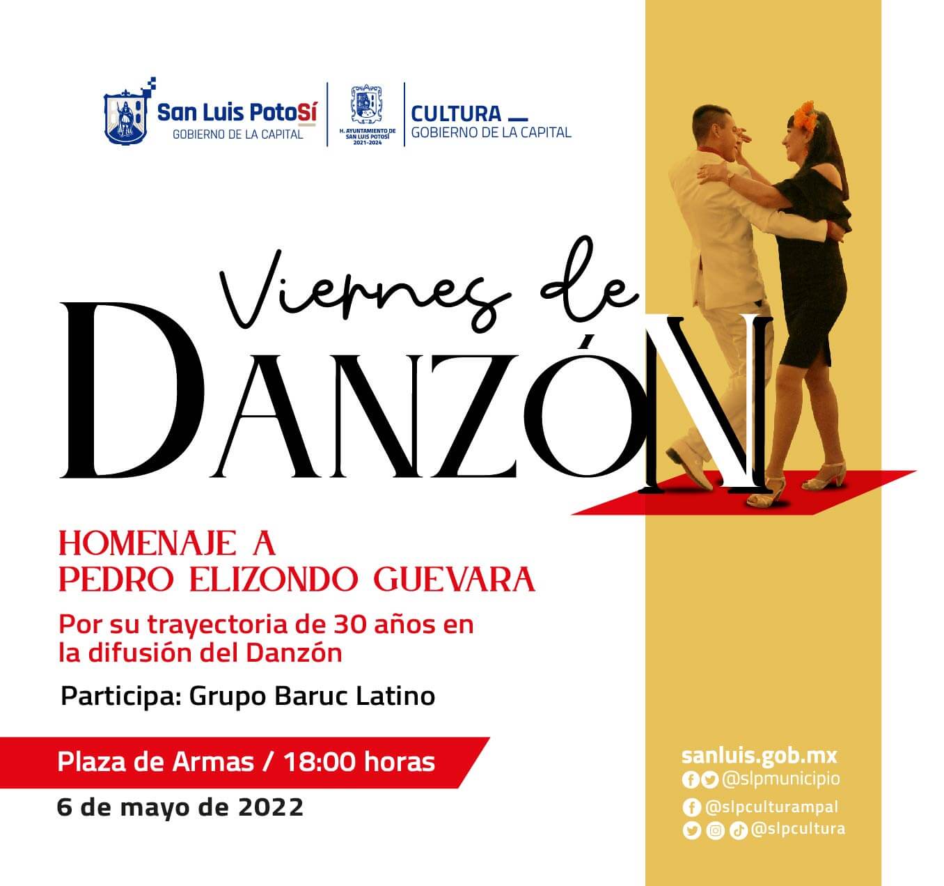 Este Viernes de Danzón del 6 de mayo se le hará entrega de un reconocimiento para un apasionado difusor de esta música y baile.