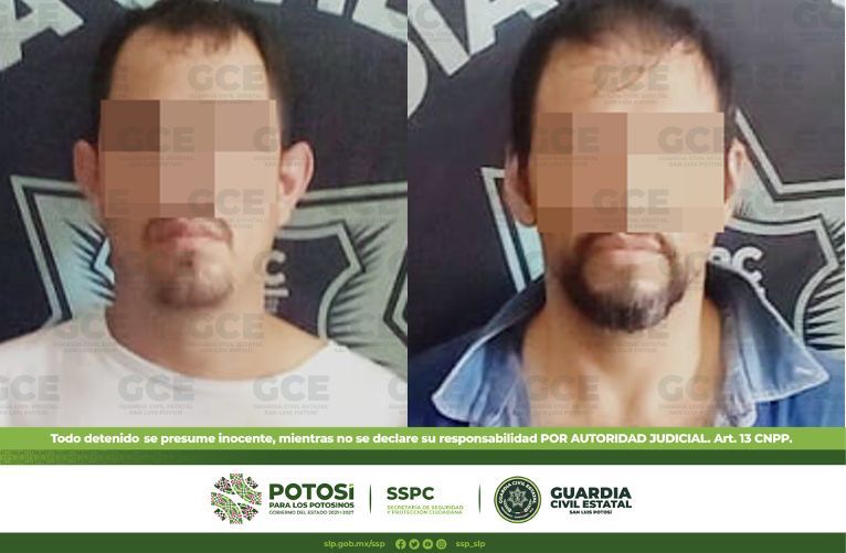 POLICÍAS DE LA GUARDIA CIVIL ESTATAL DETIENEN A DOS PERSONAS CON DROGA, PONCHA LLANTAS Y POR DAÑO A PARTICULARES