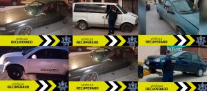 En diversas acciones, SSPC localiza seis vehículos con reporte de robo vigente