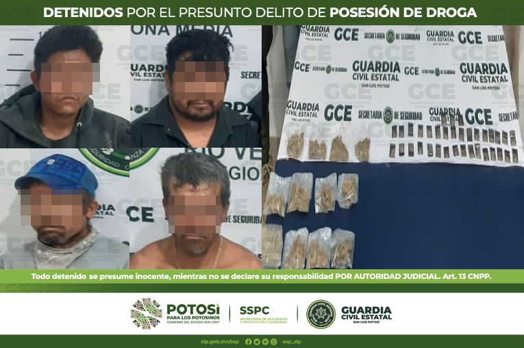 Agentes efectuaron la detención de dos hombres por presunta tripulación de vehículos que contaban con reporte de robo.