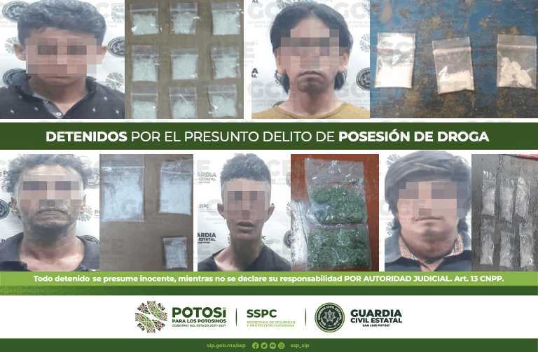 Oficiales de la Guardia Civil Estatal (GCE), realizaron la detención de 14 personas por presunta posesión de droga