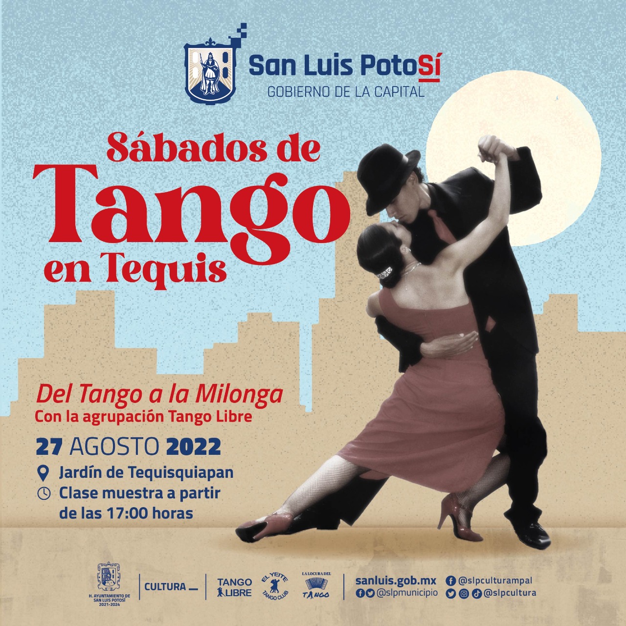 Cada sábado se realizará “Del Tango a la Milonga” en el Jardín de Tequisquiapan a partir de las 5 de la tarde.