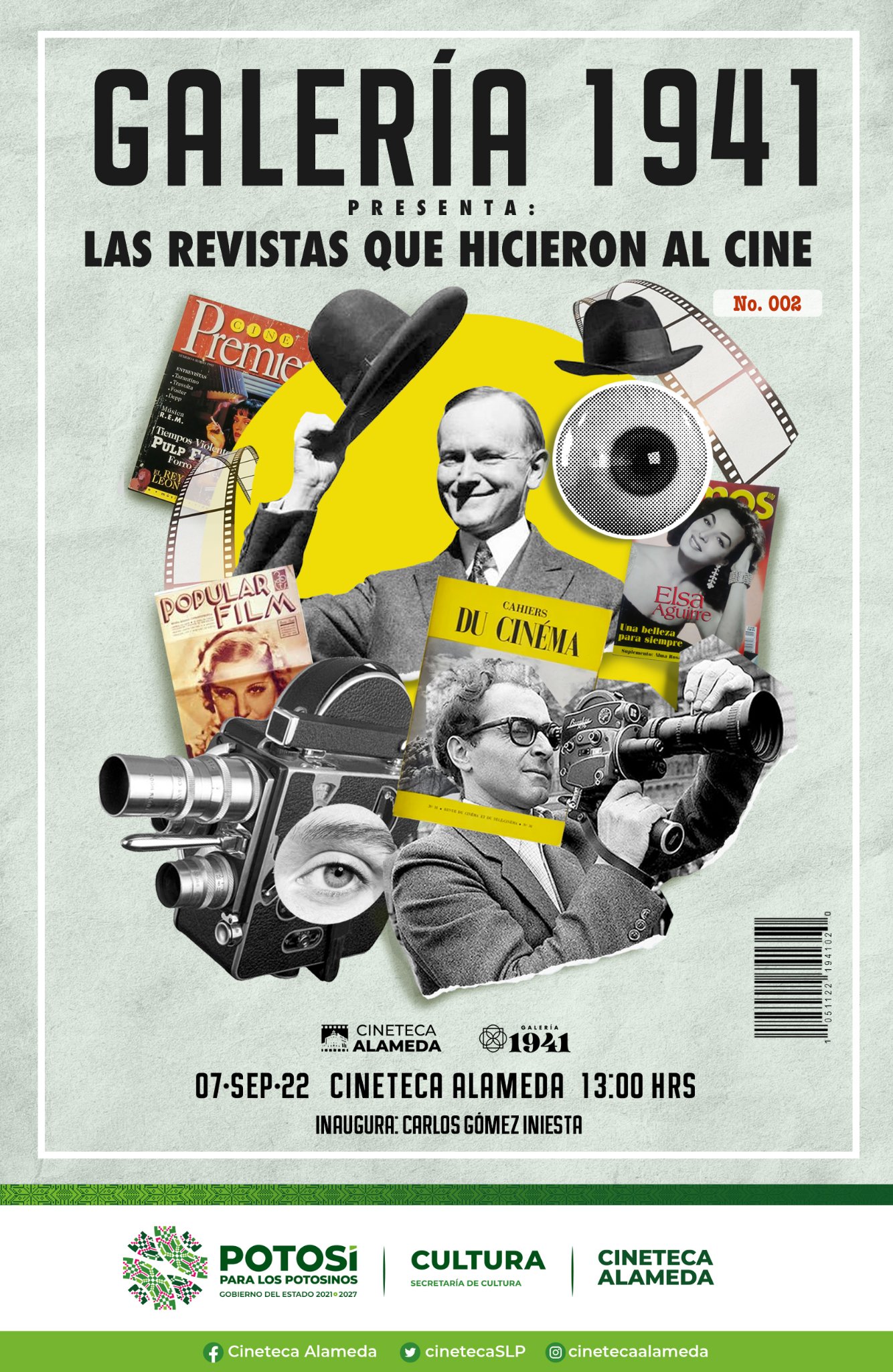 La inauguración de la exposición “Las revistas que hicieron al cine”, será el miércoles 07 de septiembre a las 13:00 horas