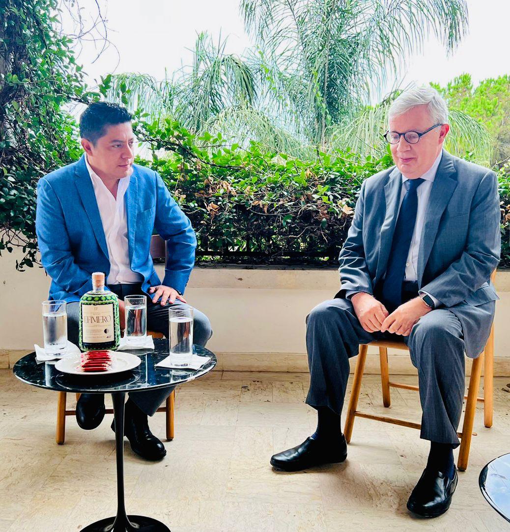 Ricardo Gallardo Cardona, sostuvo un encuentro con José Ignacio Madrazo, Embajador de México en Líbano