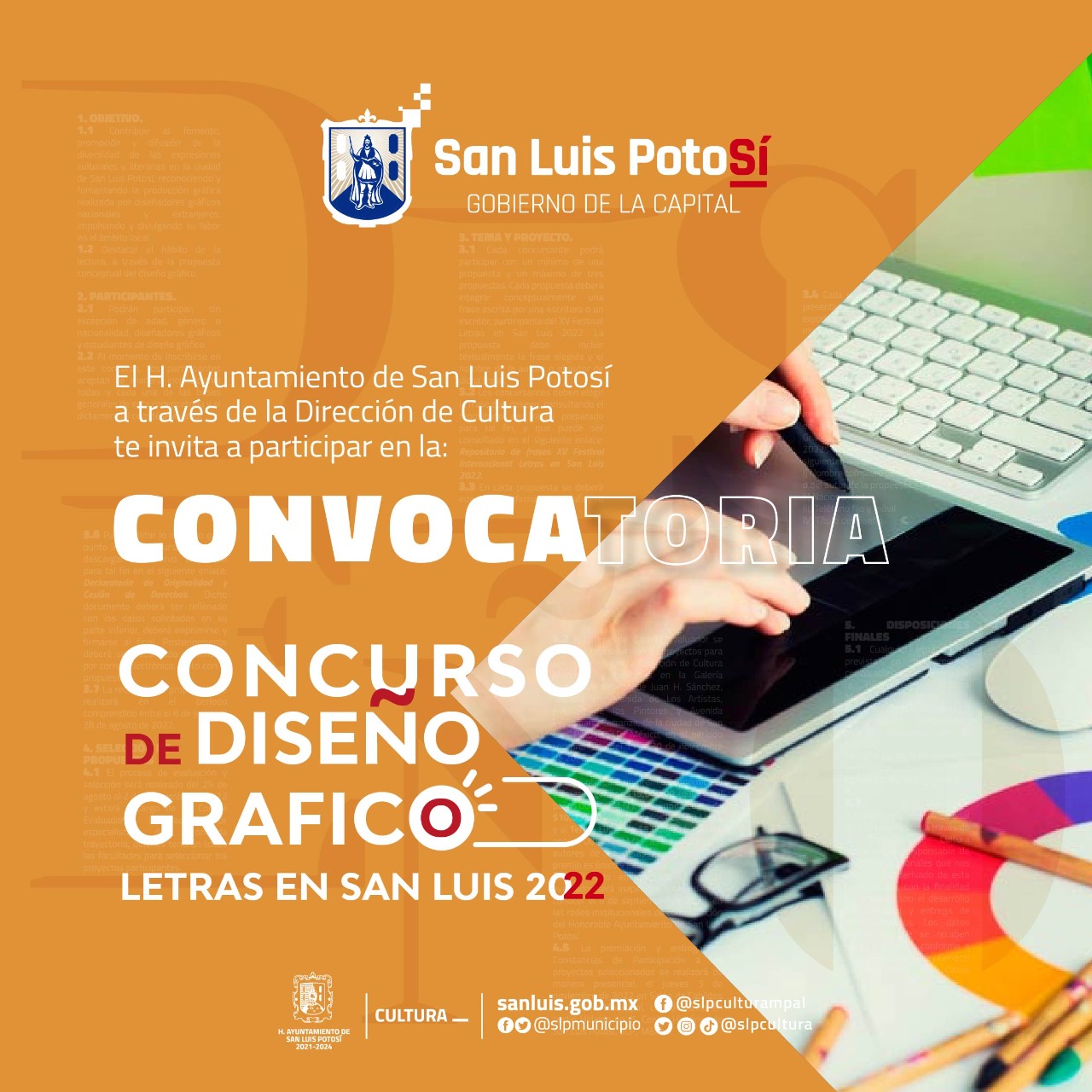Cultura Municipal, cerró la recepción de trabajos de la convocatoria de Diseño Gráfico Letras en San Luis 2022