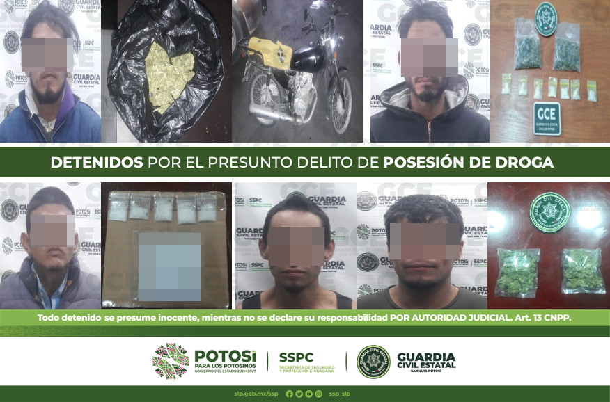 En las últimas horas, 10 detenidos por posesión de droga