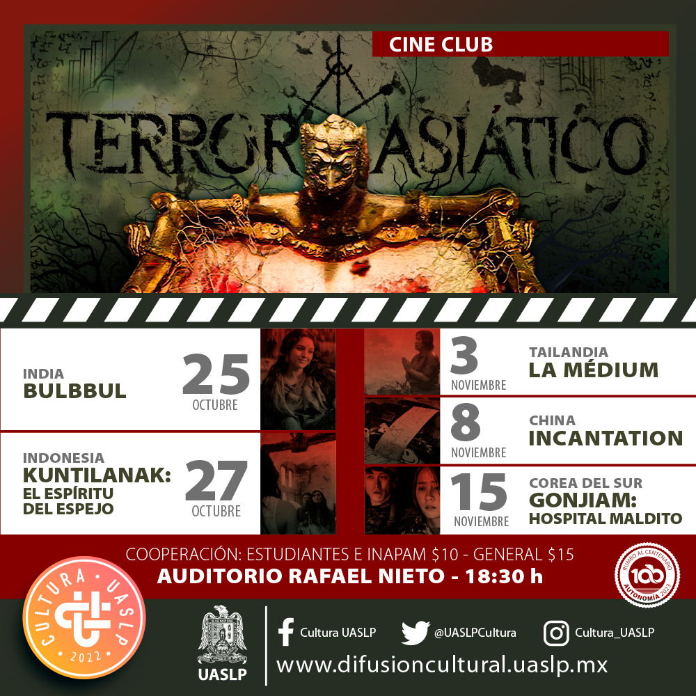 “Terror Asiático”, nuevo ciclo del Cine Club de la Universidad Autónoma de San Luis Potosí
