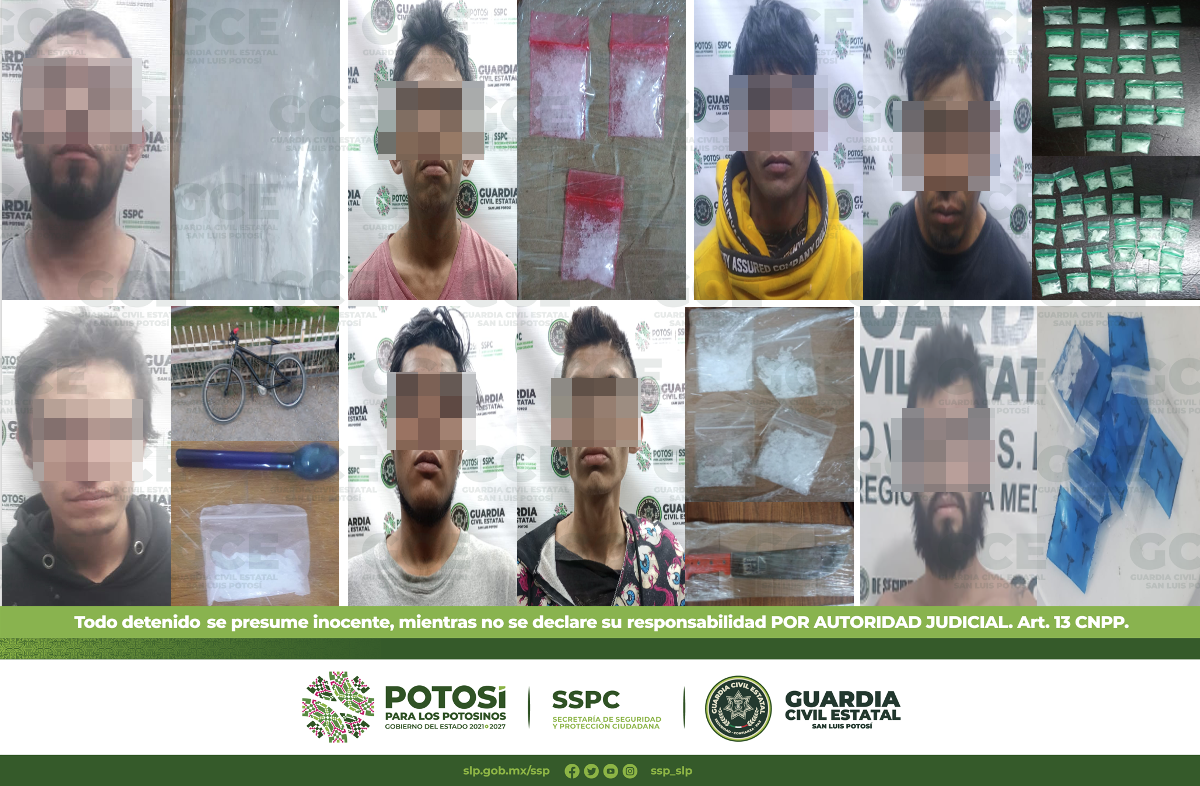 Destaca la detención de dos sujetos que llevaban consigo 50 dosis de “cristal” en la colonia María Cecilia en la capital