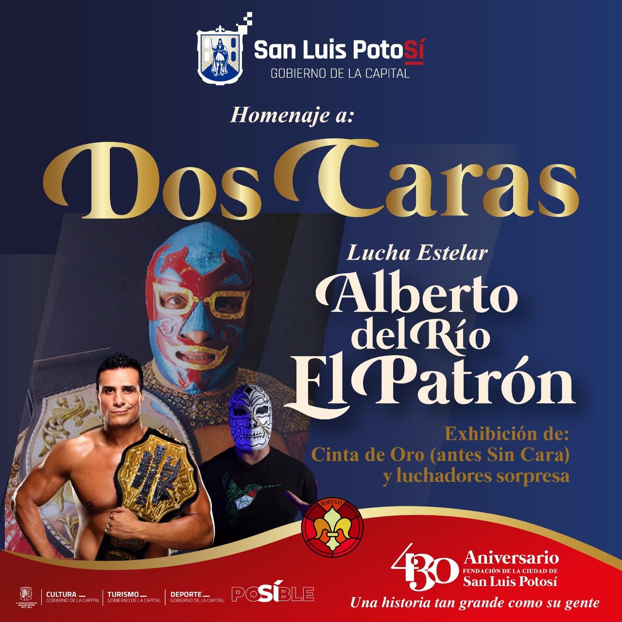 El homenaje a una de las grandes leyendas de la lucha libre contará además con una magna función, en punto de las 18:00 horas. 