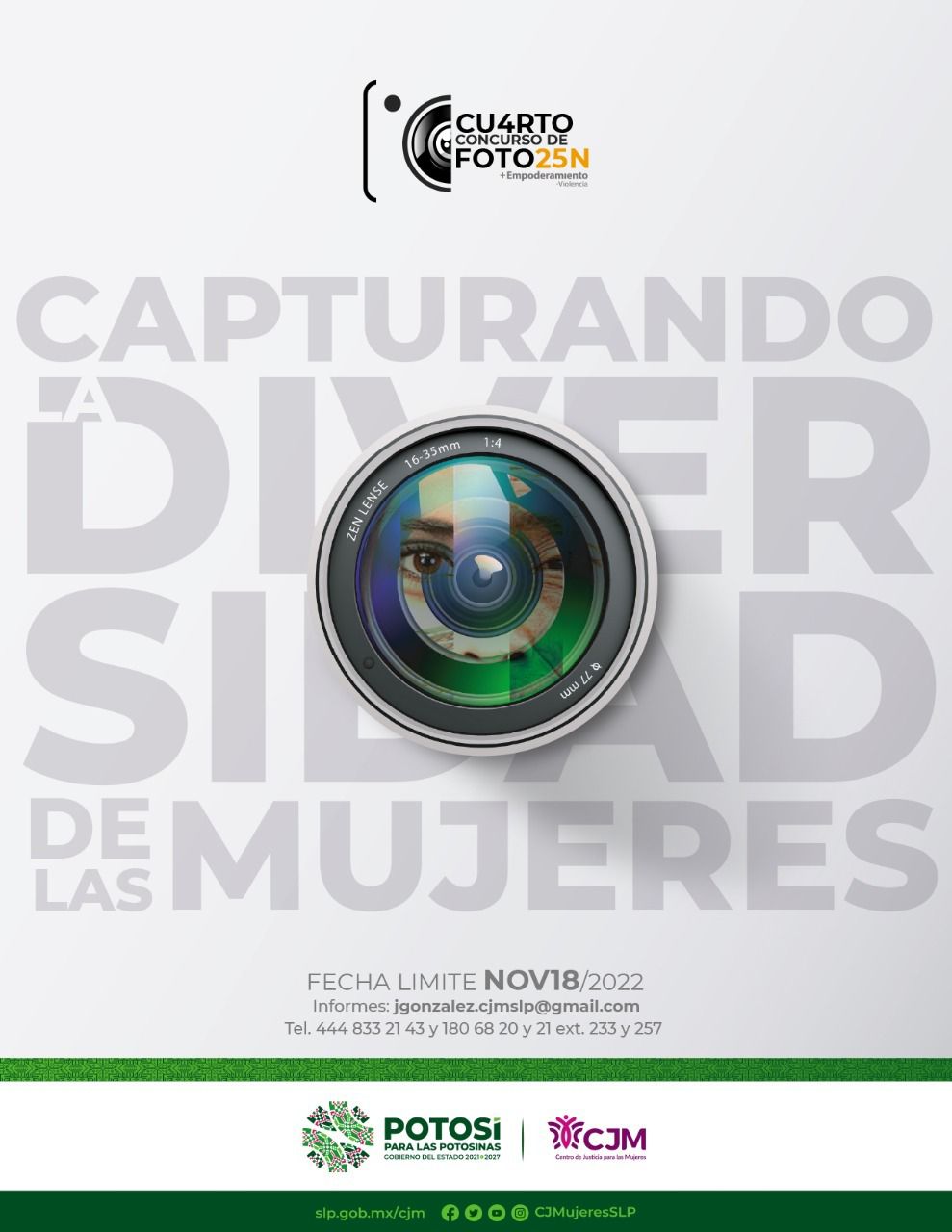 Centro de Justicia para las Mujeres (CJM) lanzó la convocatoria del Concurso de Fotografía "25N", +Empoderamiento –Violencia.