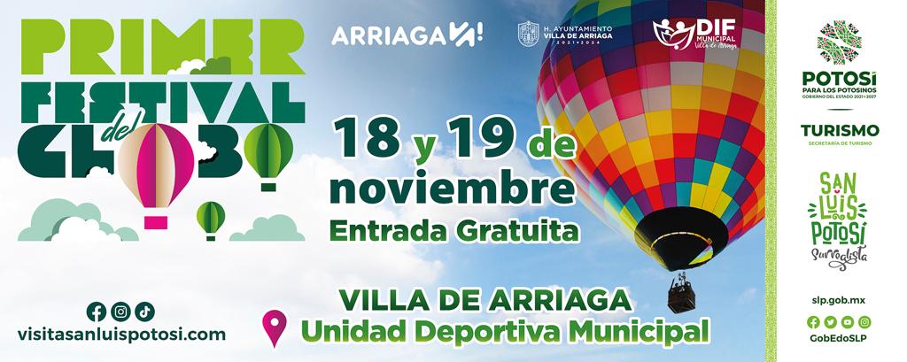 VILLA DE ARRIAGA Y SECTUR INVITAN A PRIMER GRAN FESTIVAL DEL GLOBO