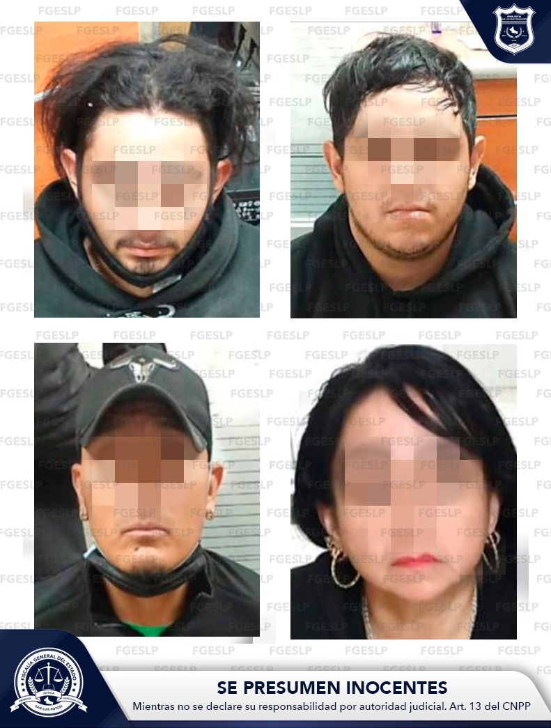 FISCALÍA APREHENDE A TRES HOMBRES Y UNA MUJER POR SUPUESTO ROBO DOMICILIARIO